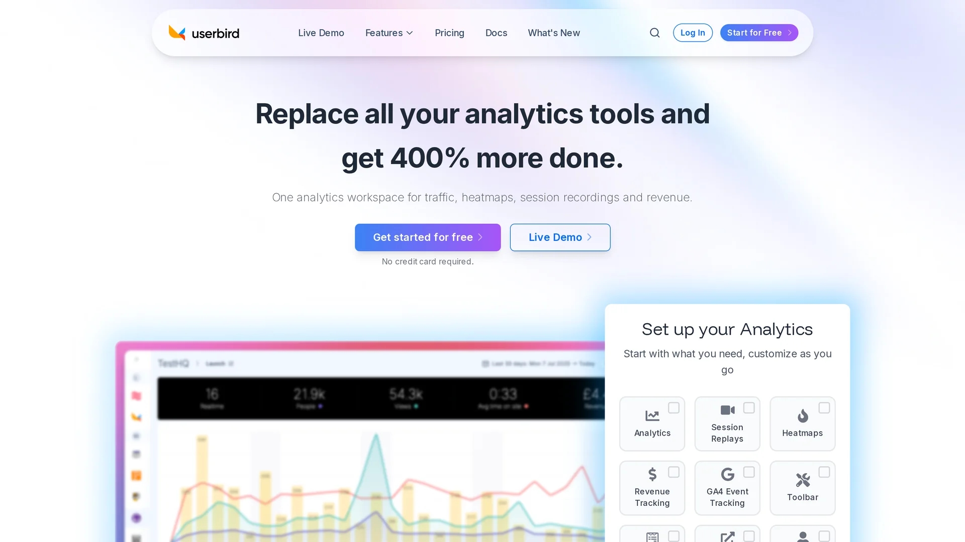 userbird homepage