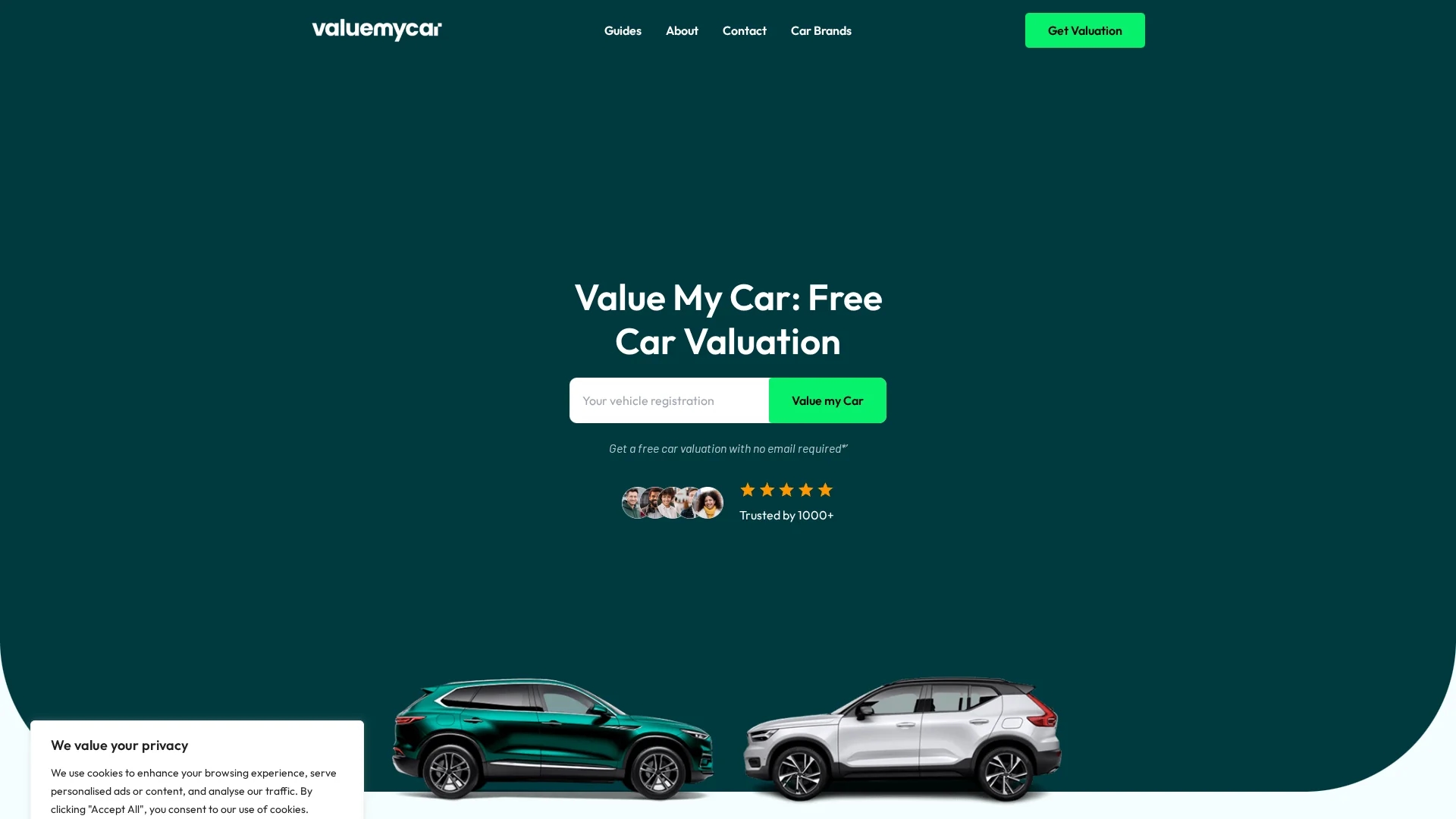 value-my-car homepage