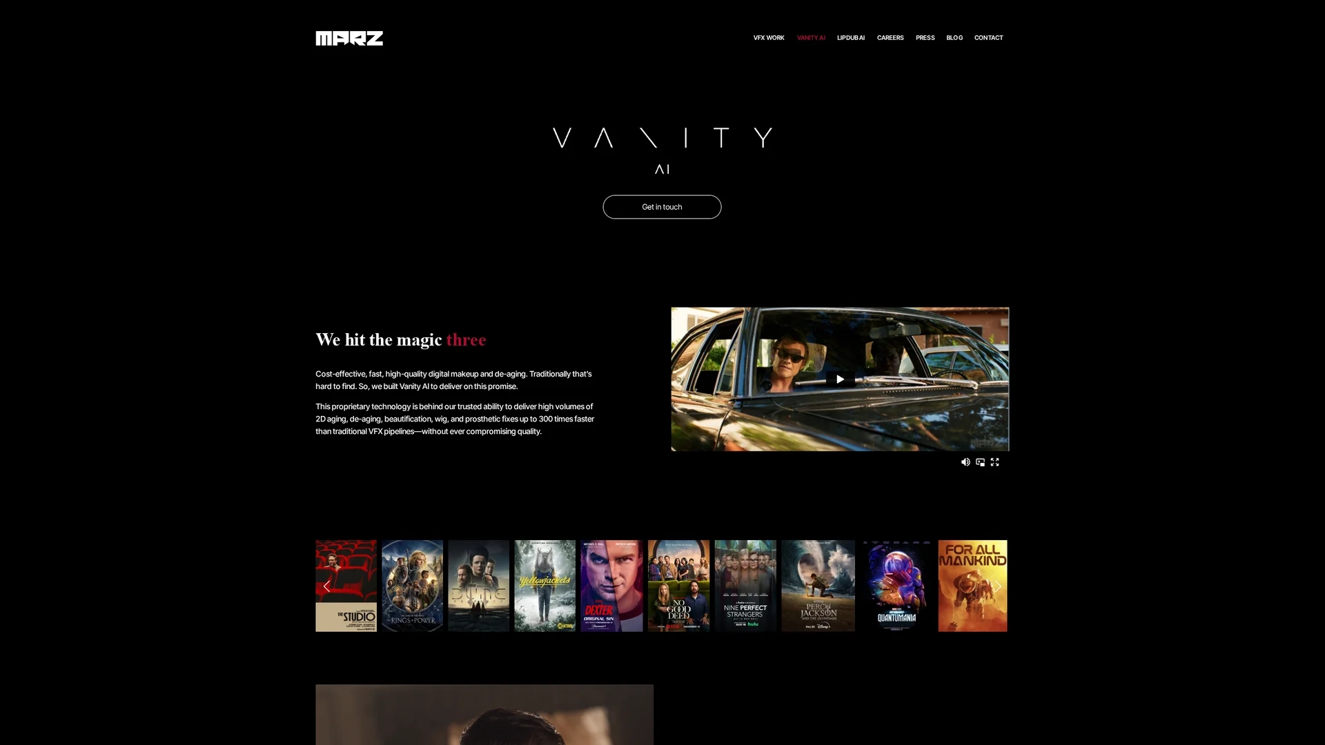 vanity-ai homepage