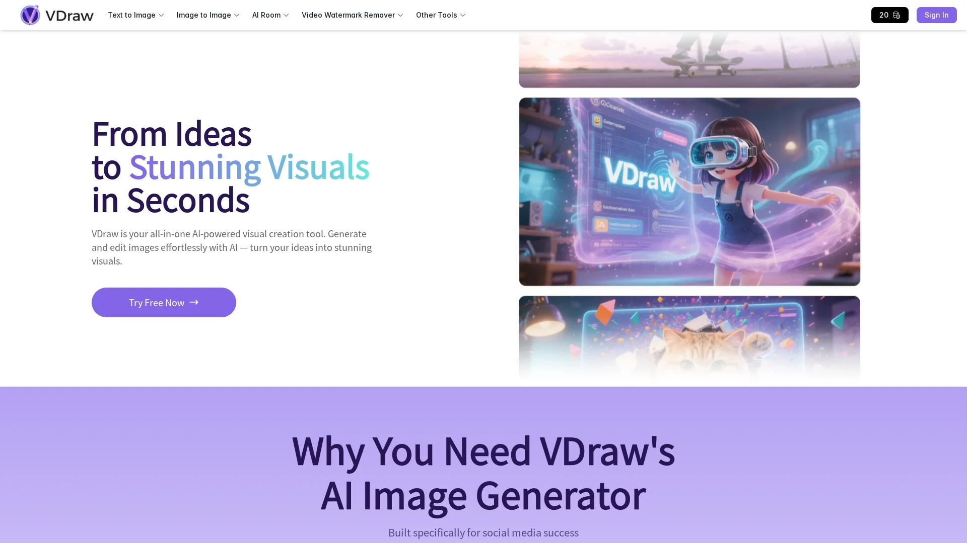 vdraw-ai homepage