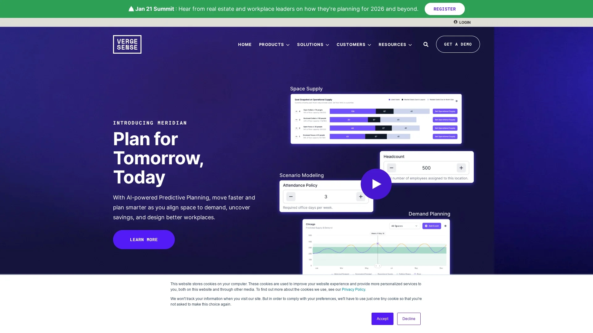 vergesense-com homepage