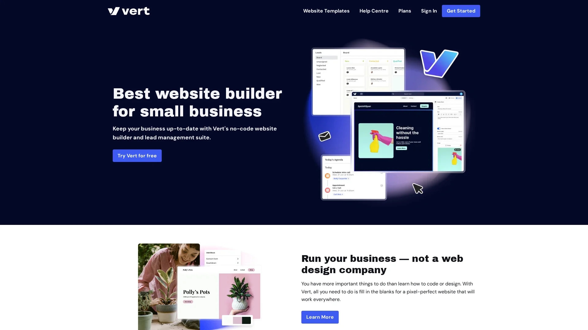 vert homepage