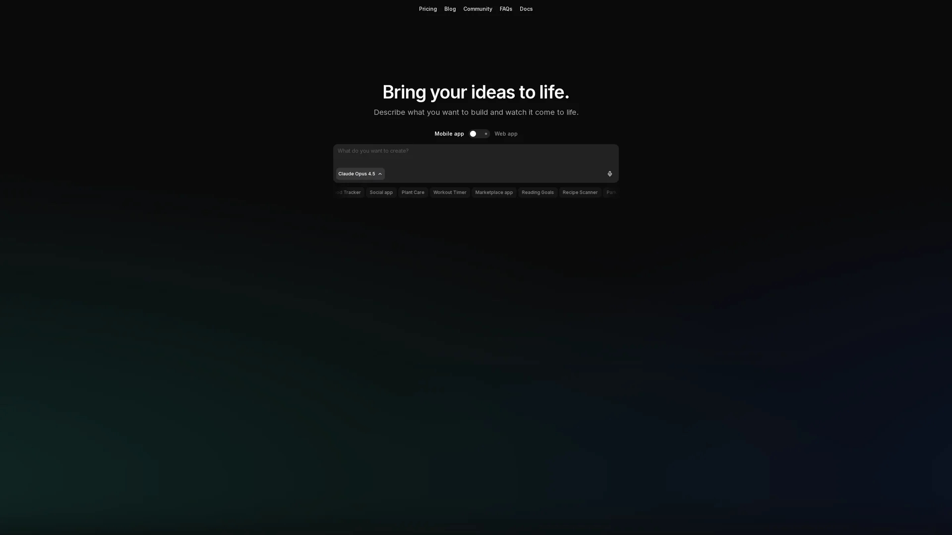 vibecode homepage