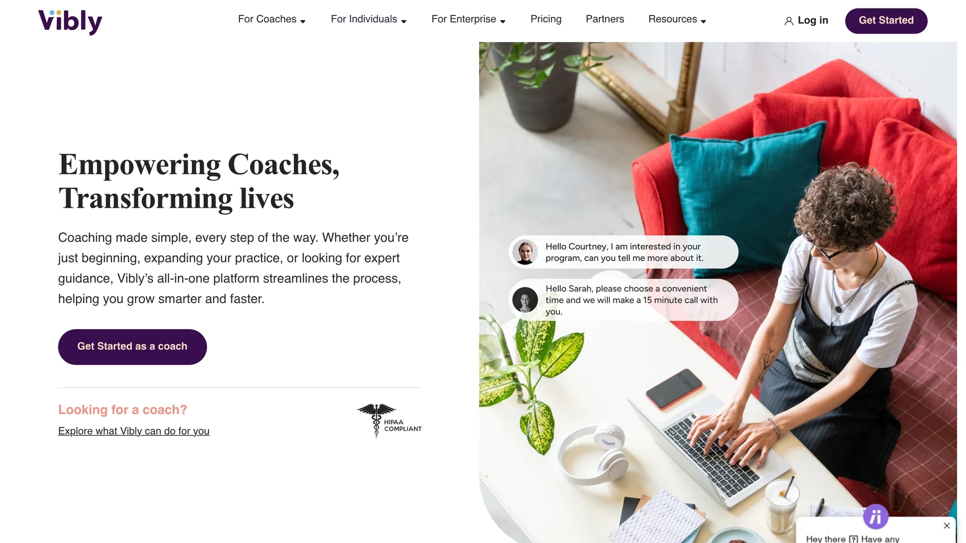vibly homepage