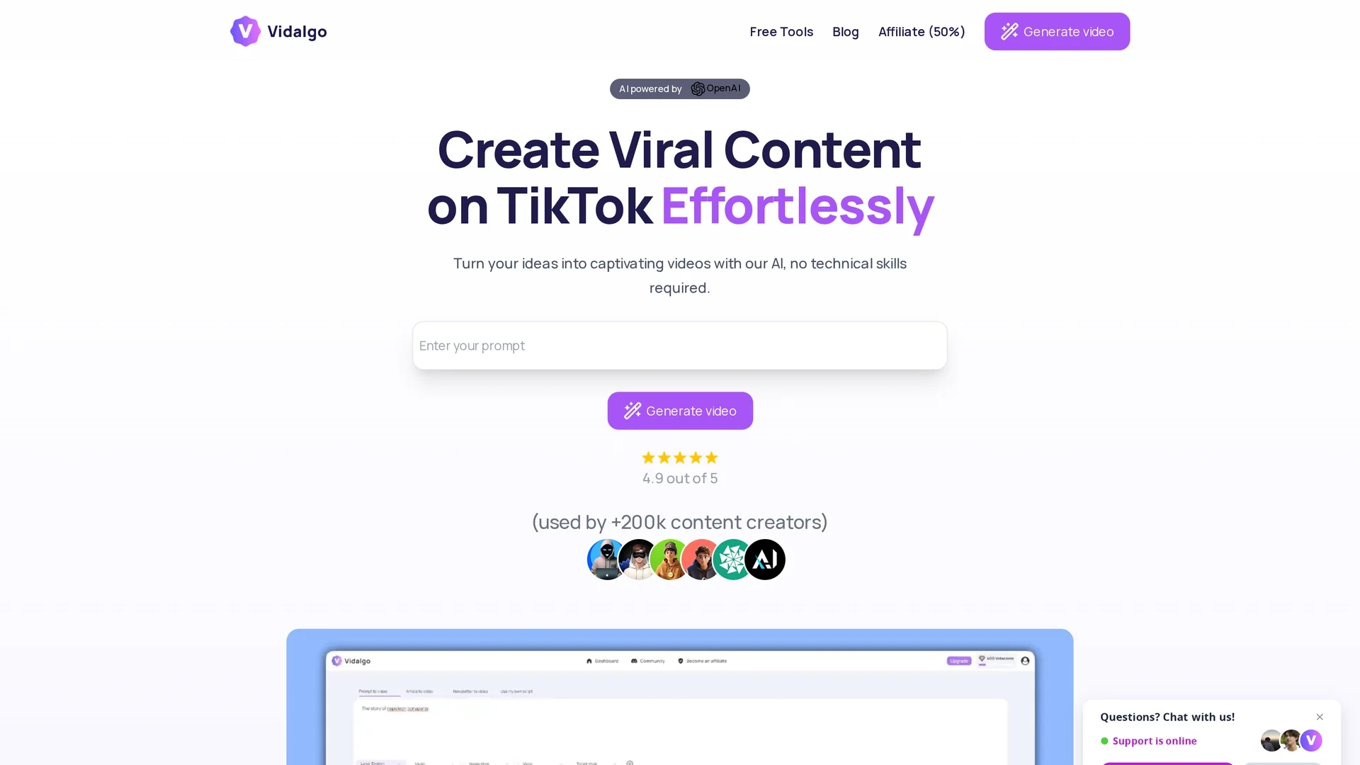 vidalgo homepage