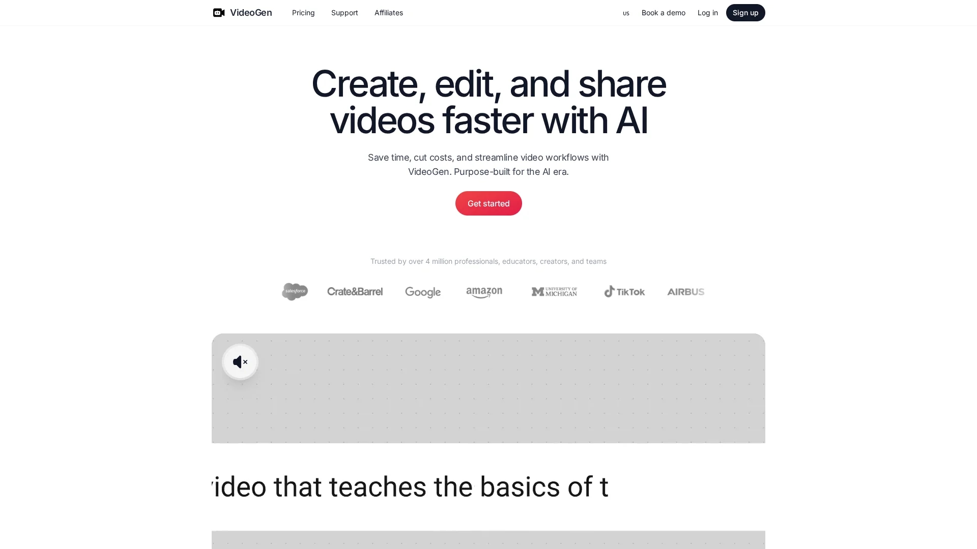 videogen homepage