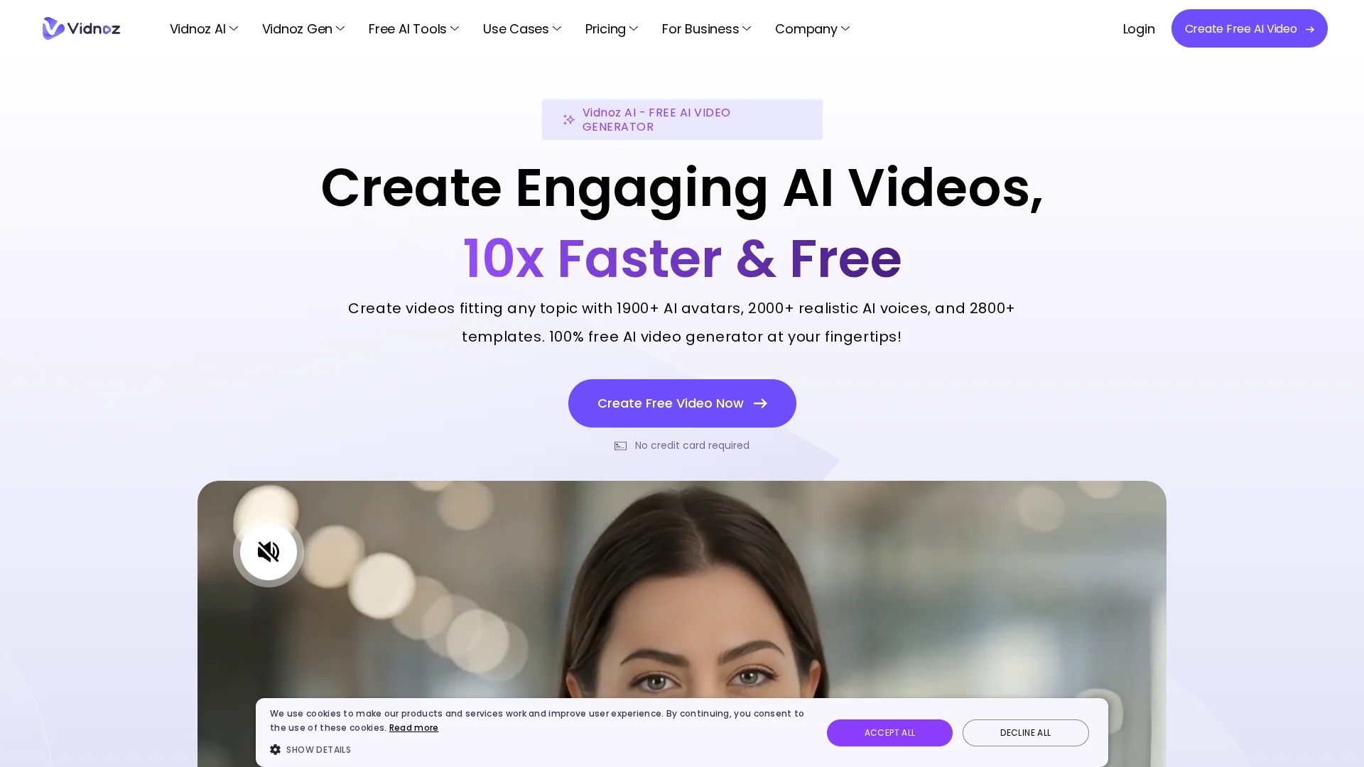 vidnoz-ai homepage