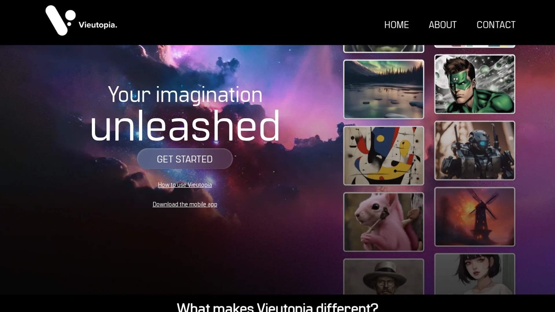 vieutopia homepage
