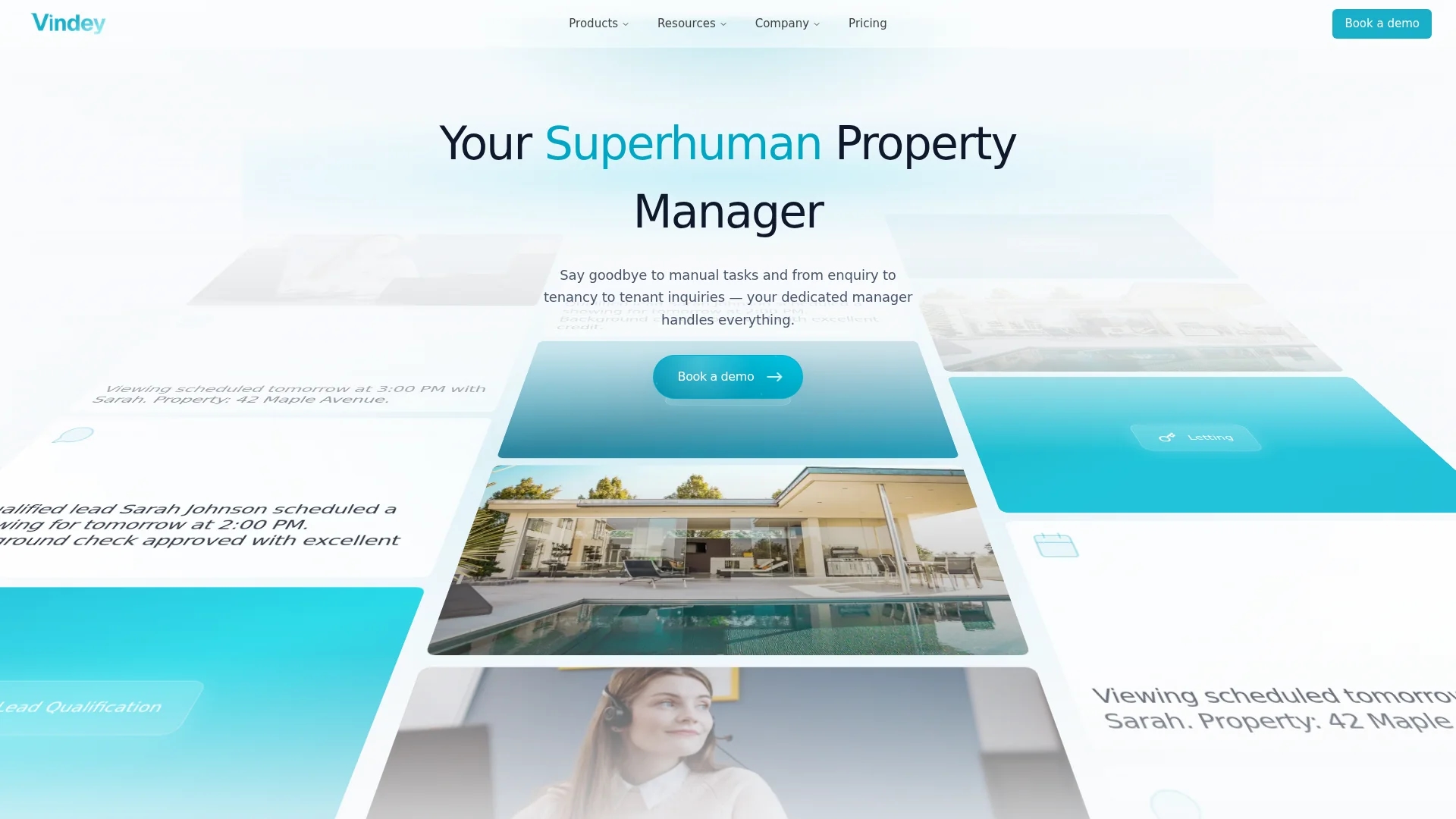 vindey-crm homepage
