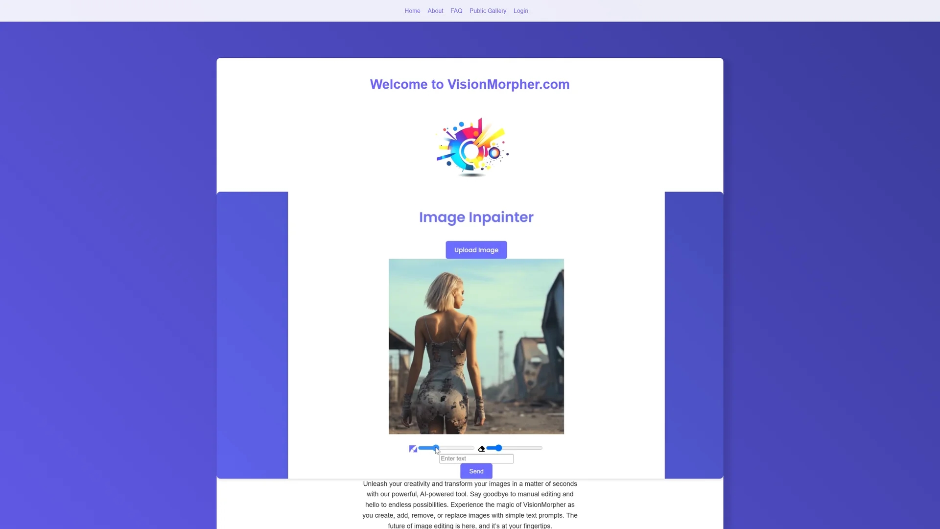 visionmorpher homepage