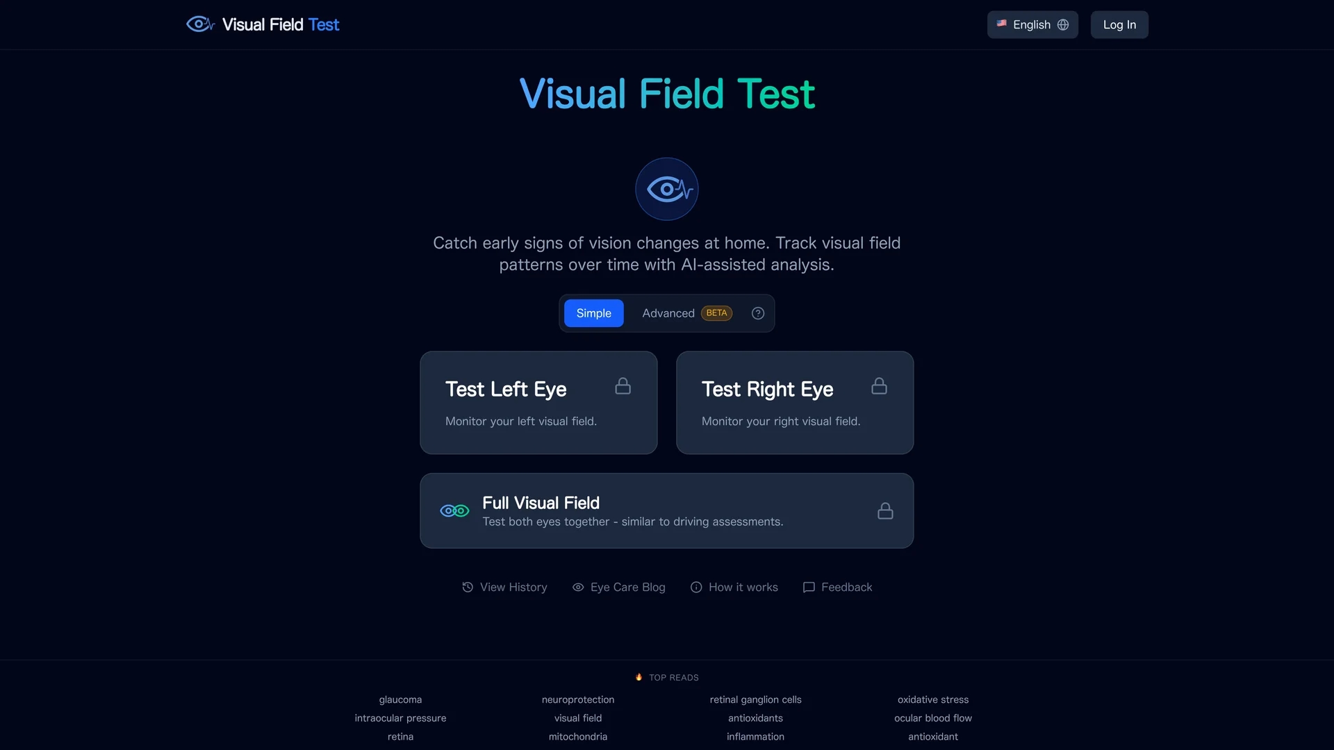 visual-field-test homepage