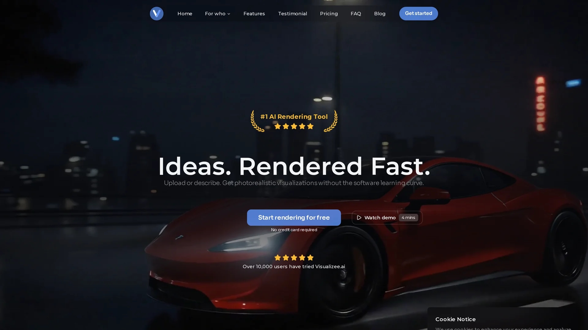 visualizee-ai homepage