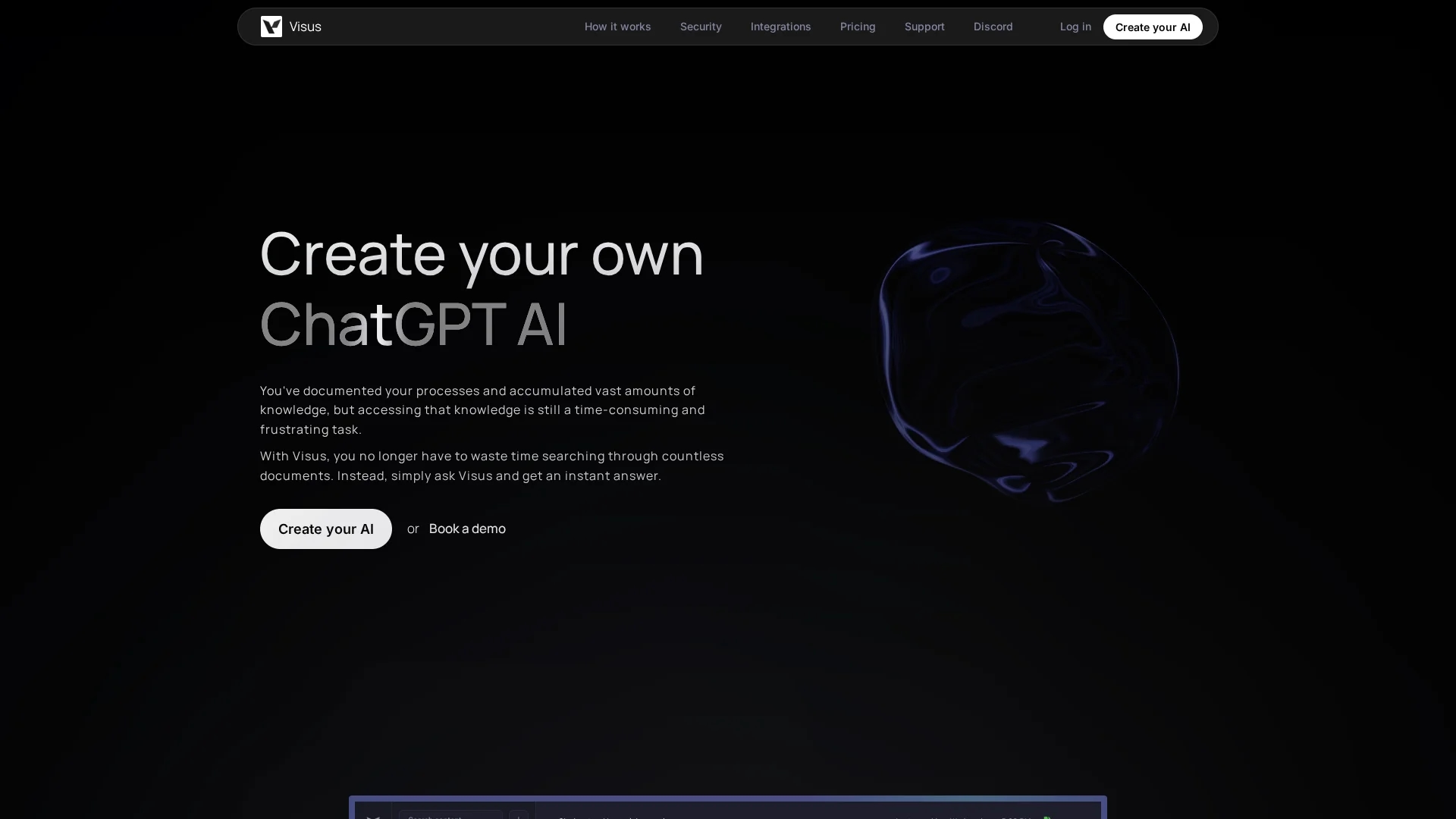 visus-ai homepage