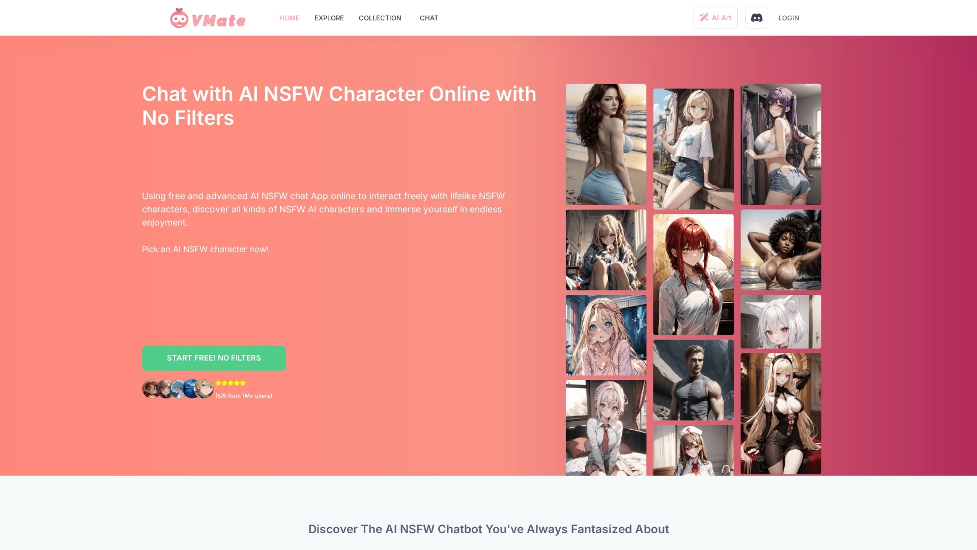 vmate-ai homepage