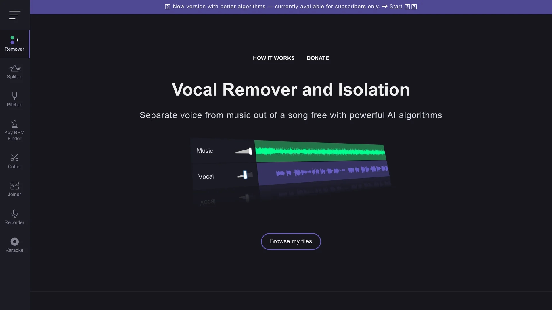 vocal-remover homepage