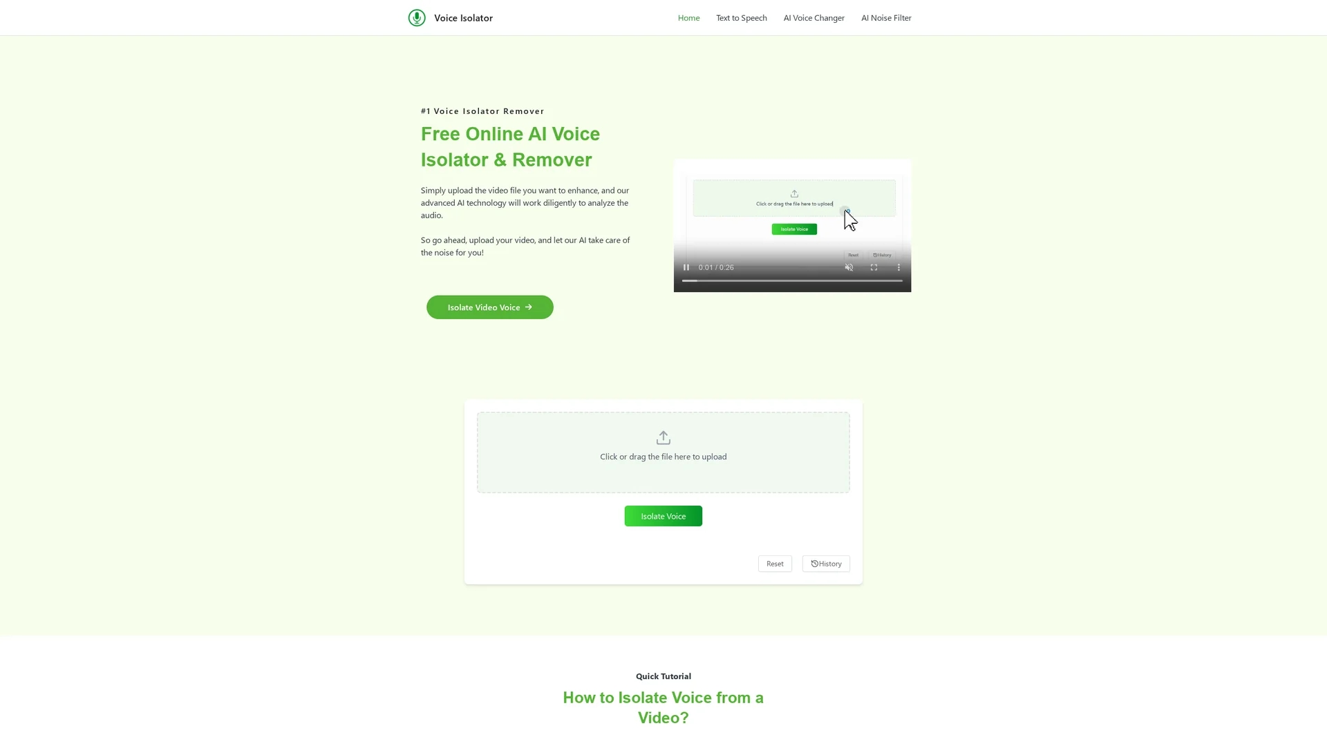 voice-isolator homepage