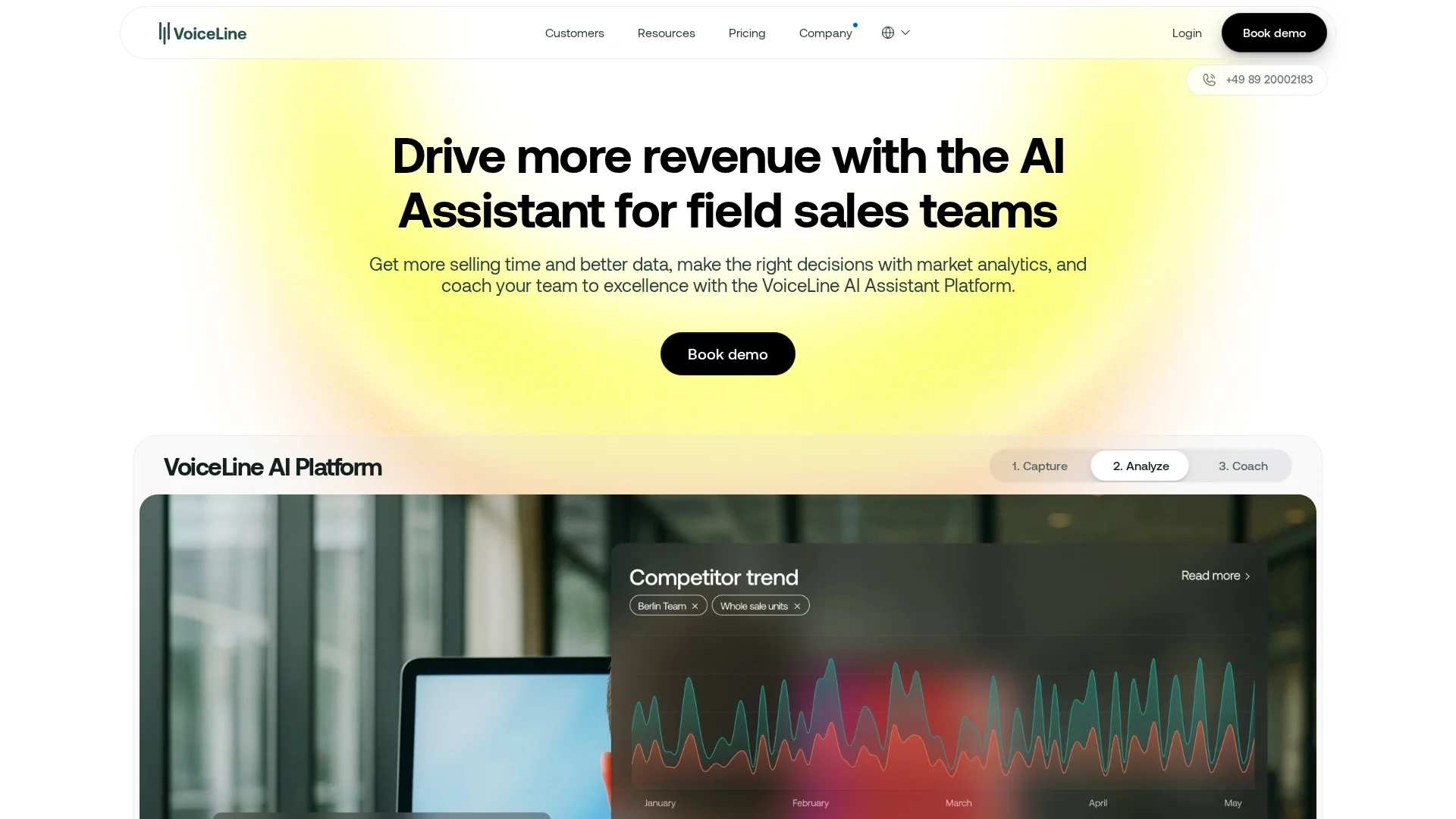 voiceline-ai homepage