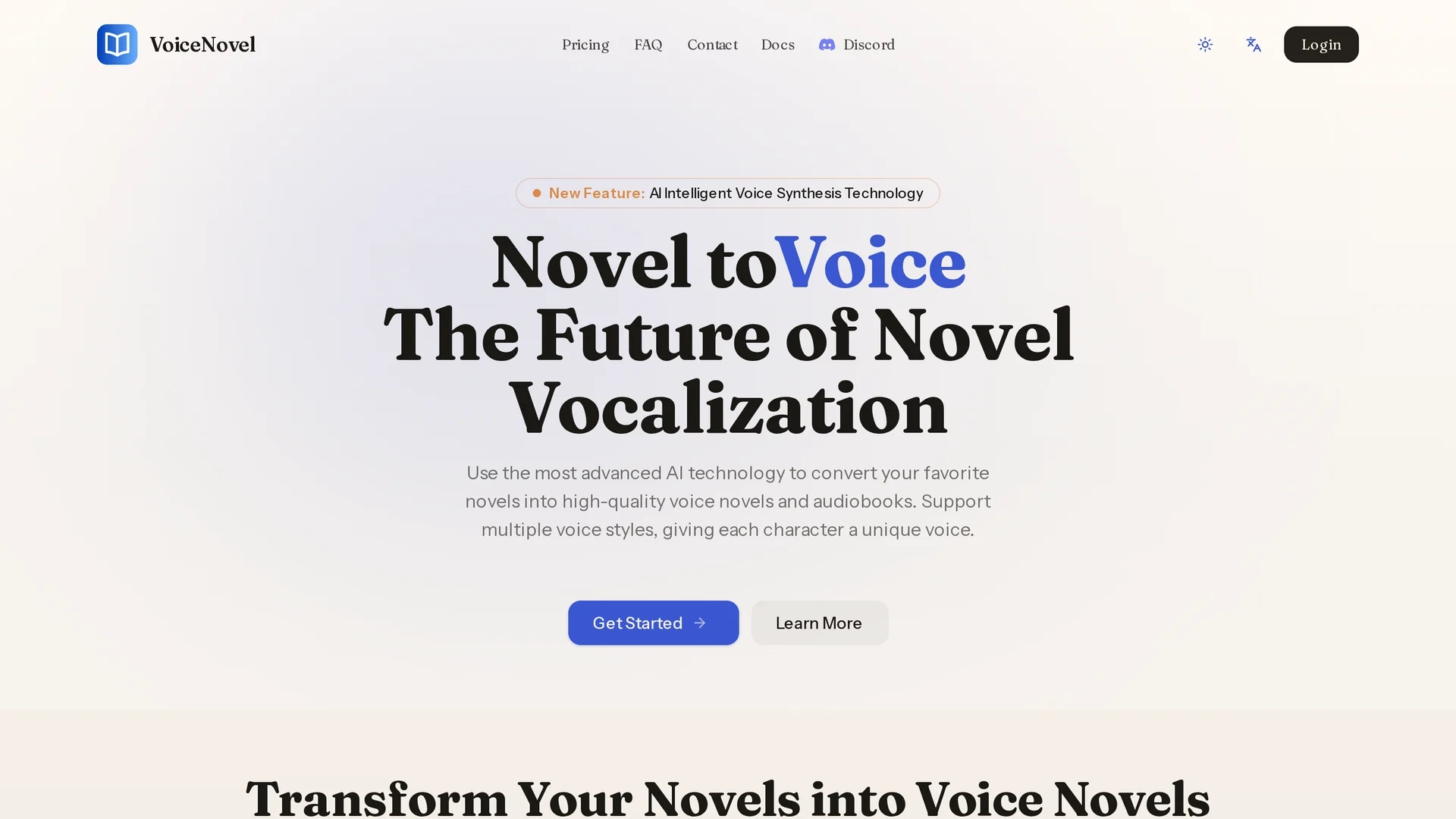 voicenovel homepage