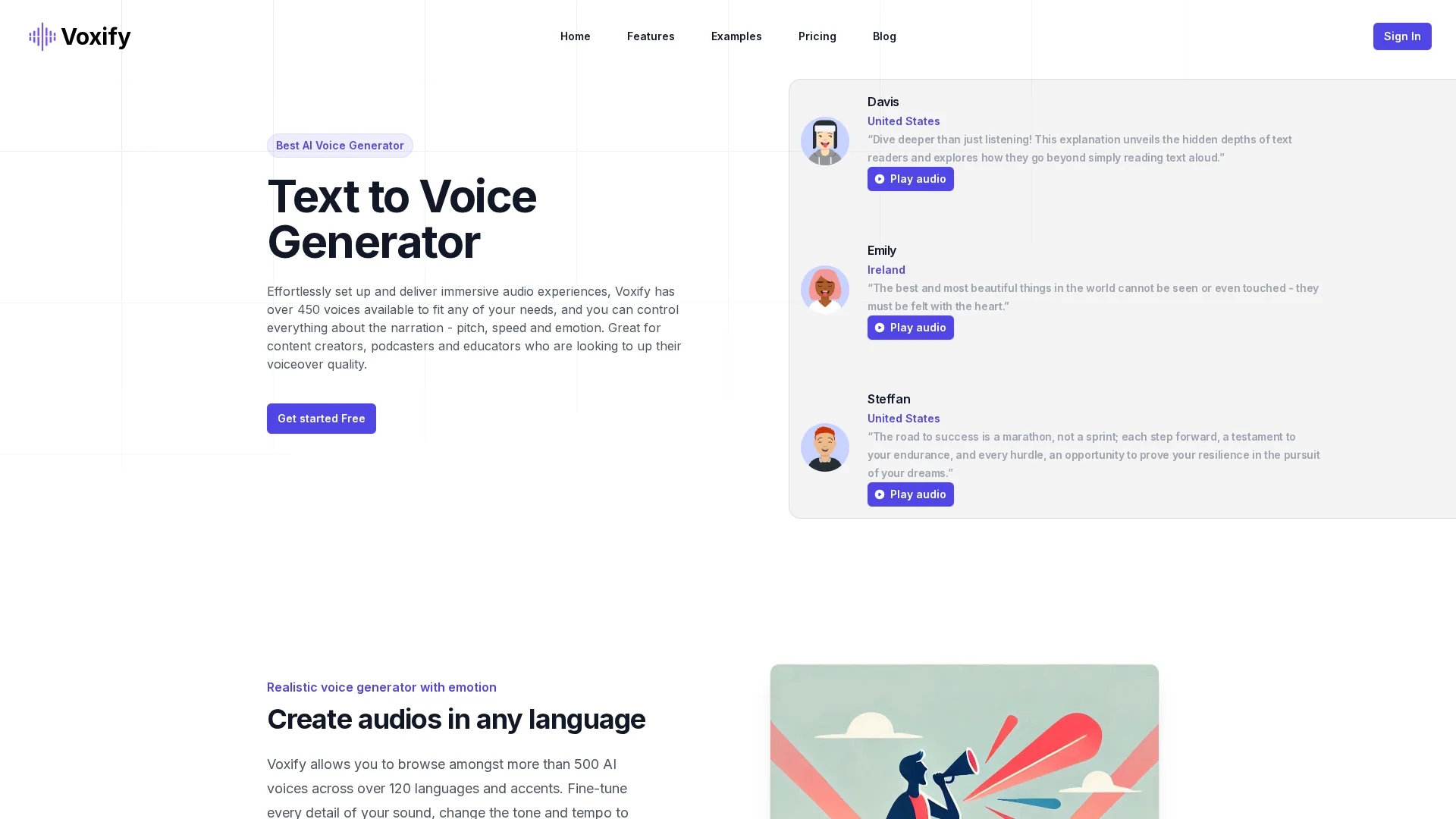 voxify homepage