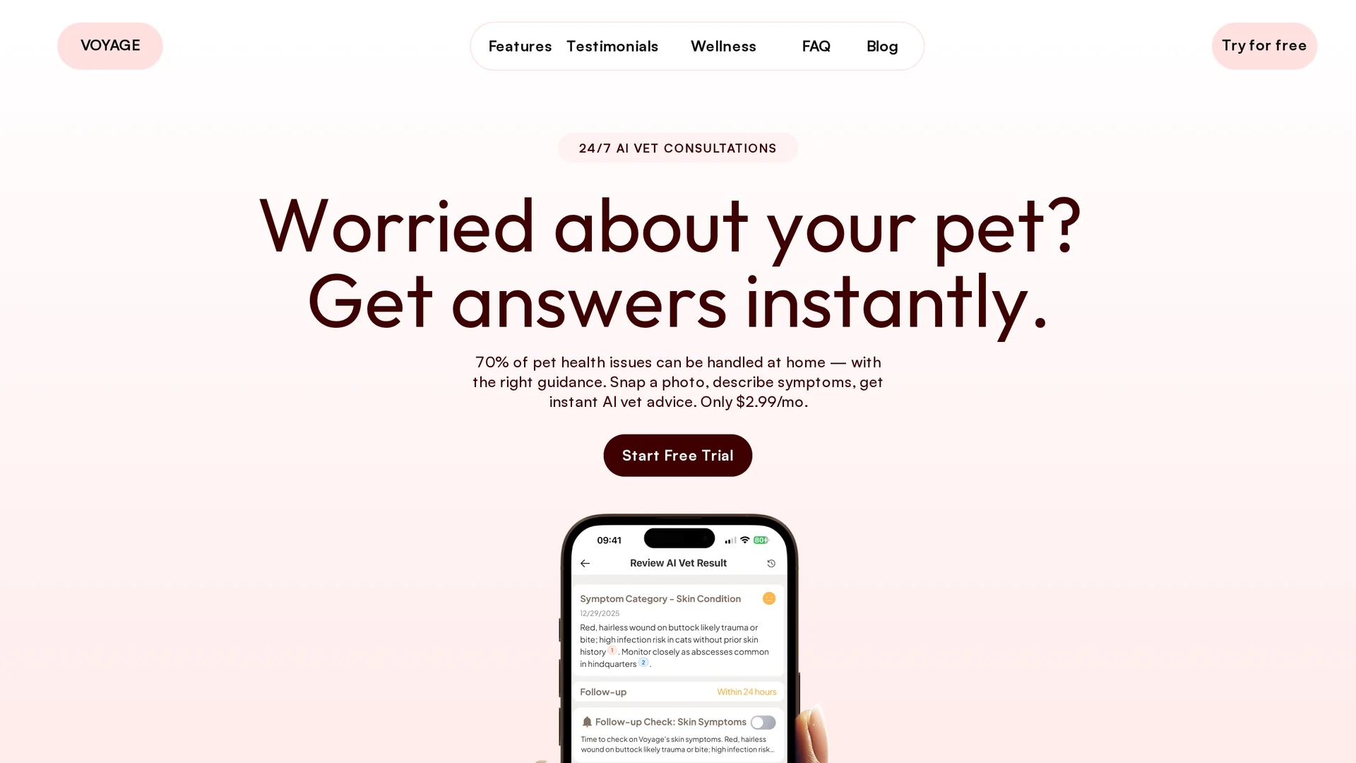 voyage-pet-ai homepage