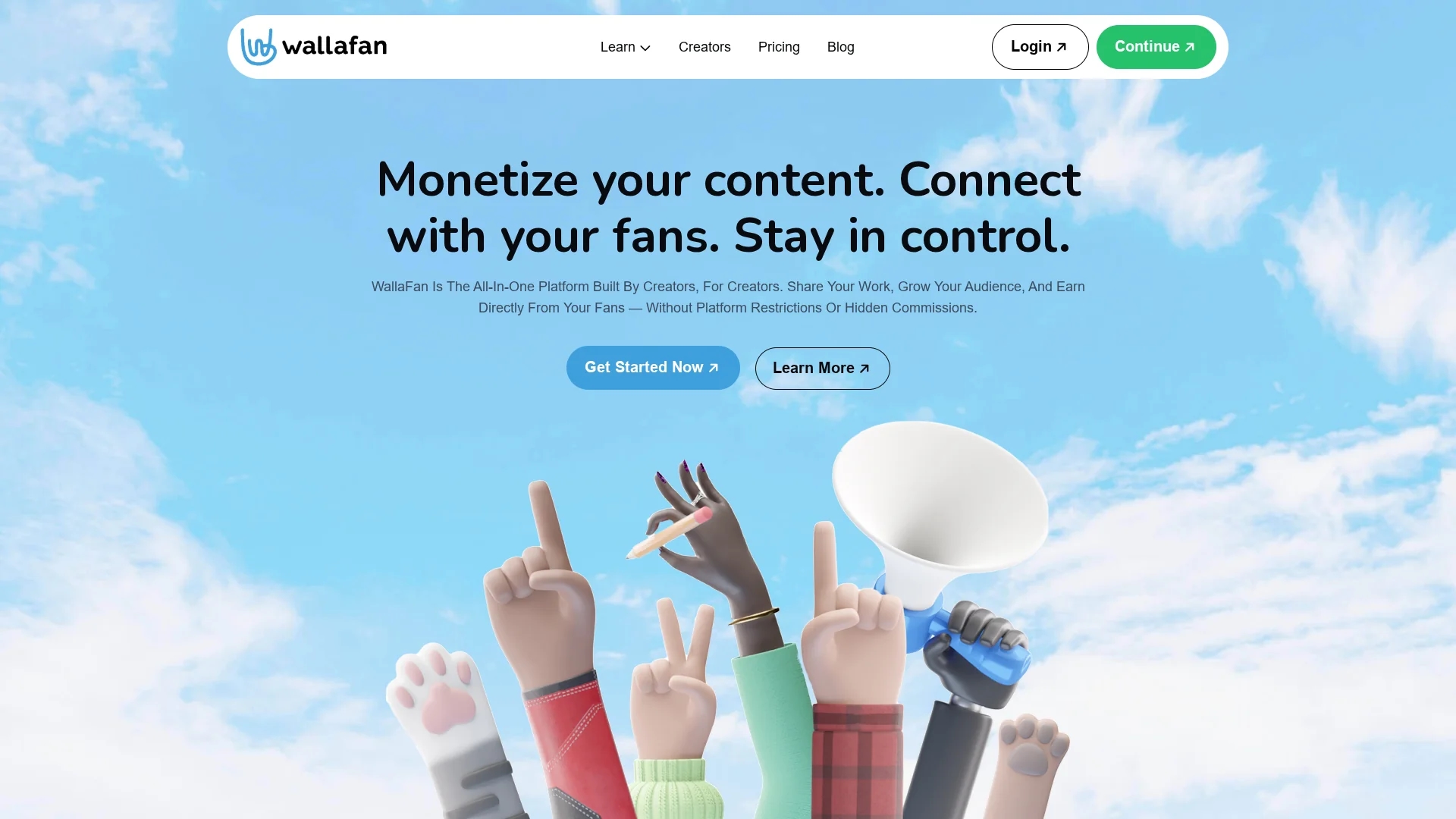 wallafan homepage