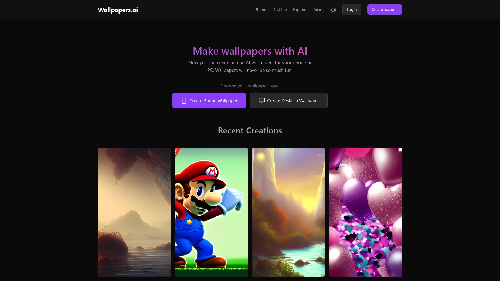 wallpapers-ai homepage