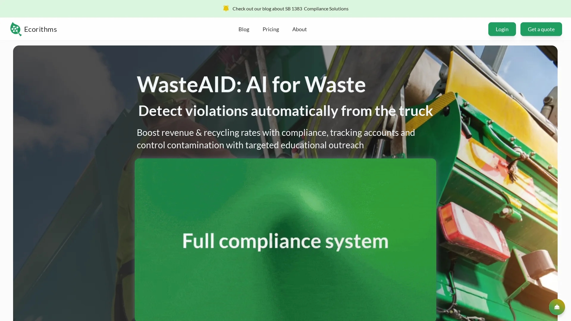 wasteaid homepage