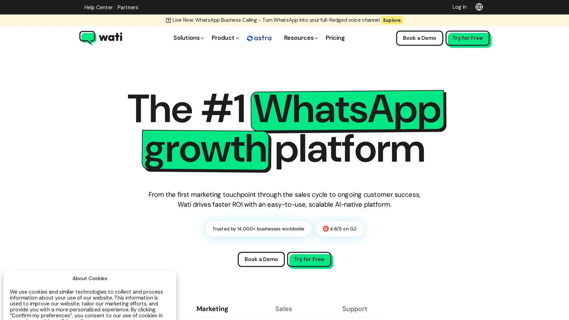 wati homepage