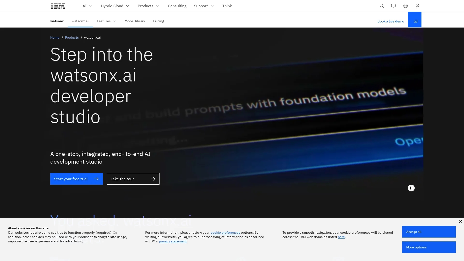 watsonx-ai-by-ibm homepage