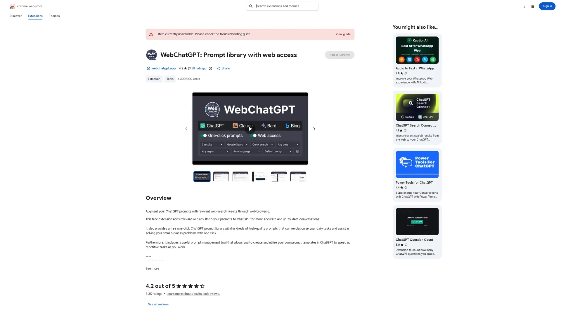 webchatgpt homepage