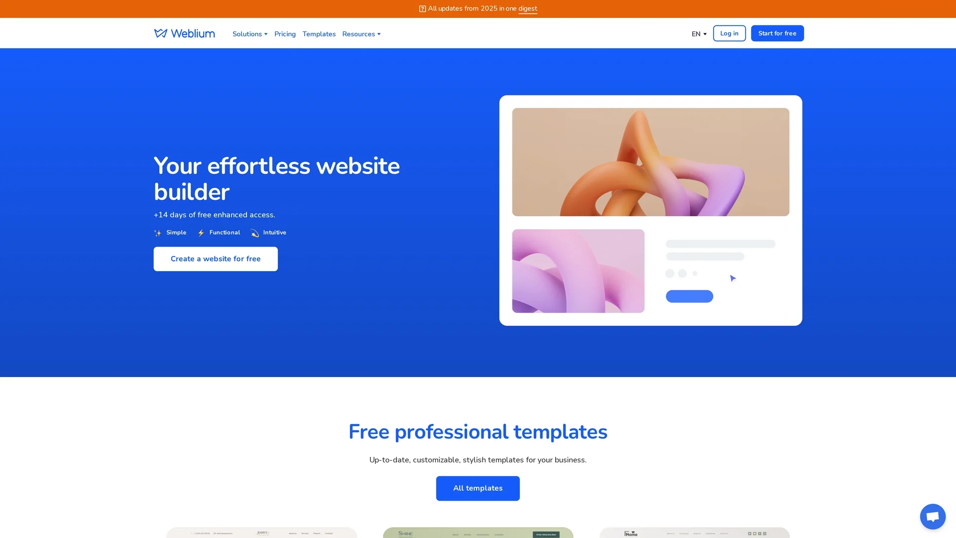 weblium homepage