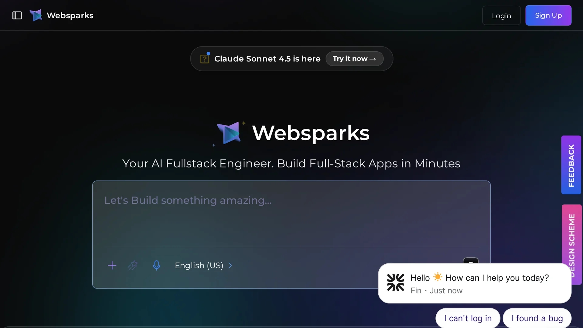 websparks homepage