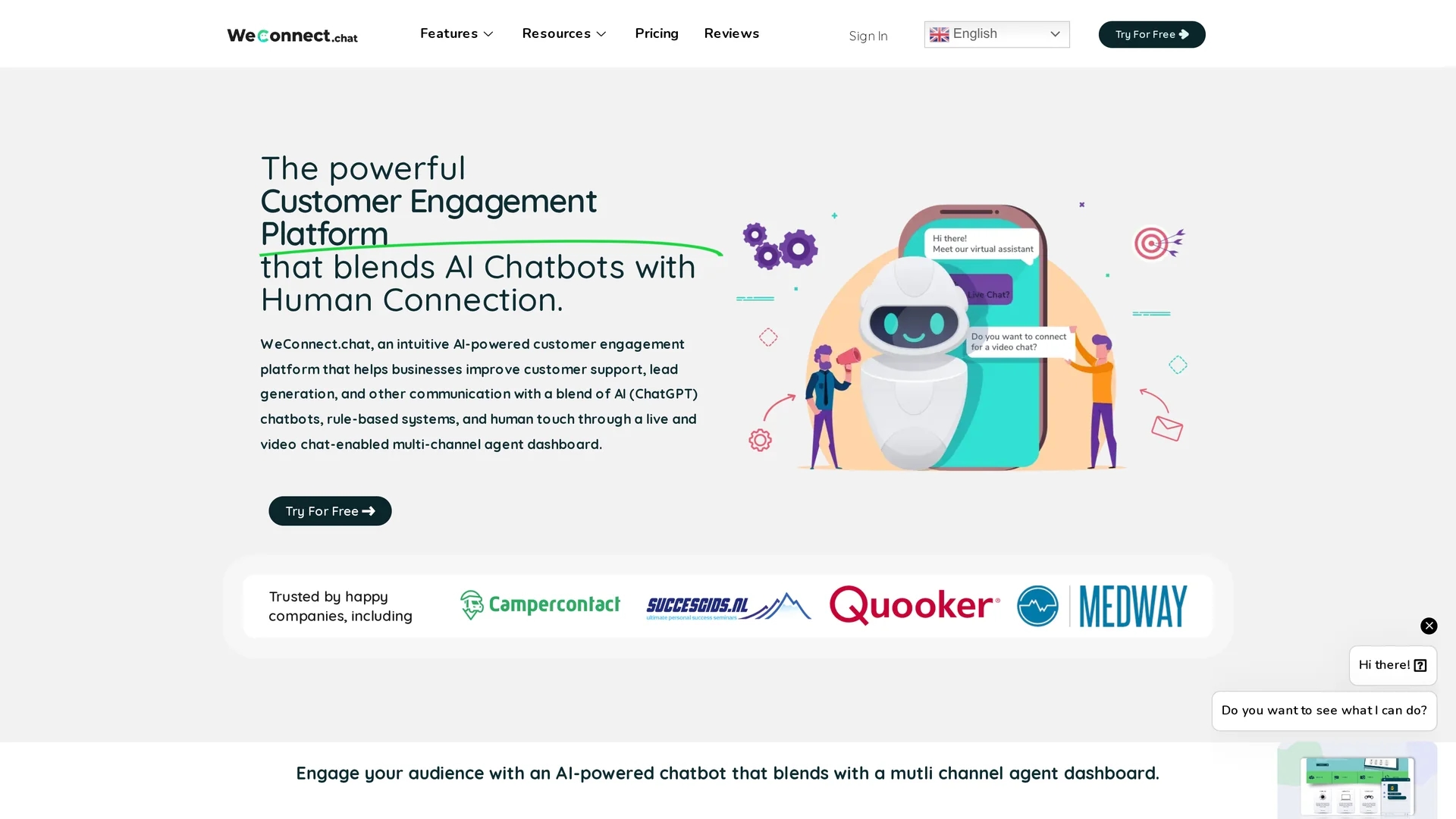 weconnect-chat homepage