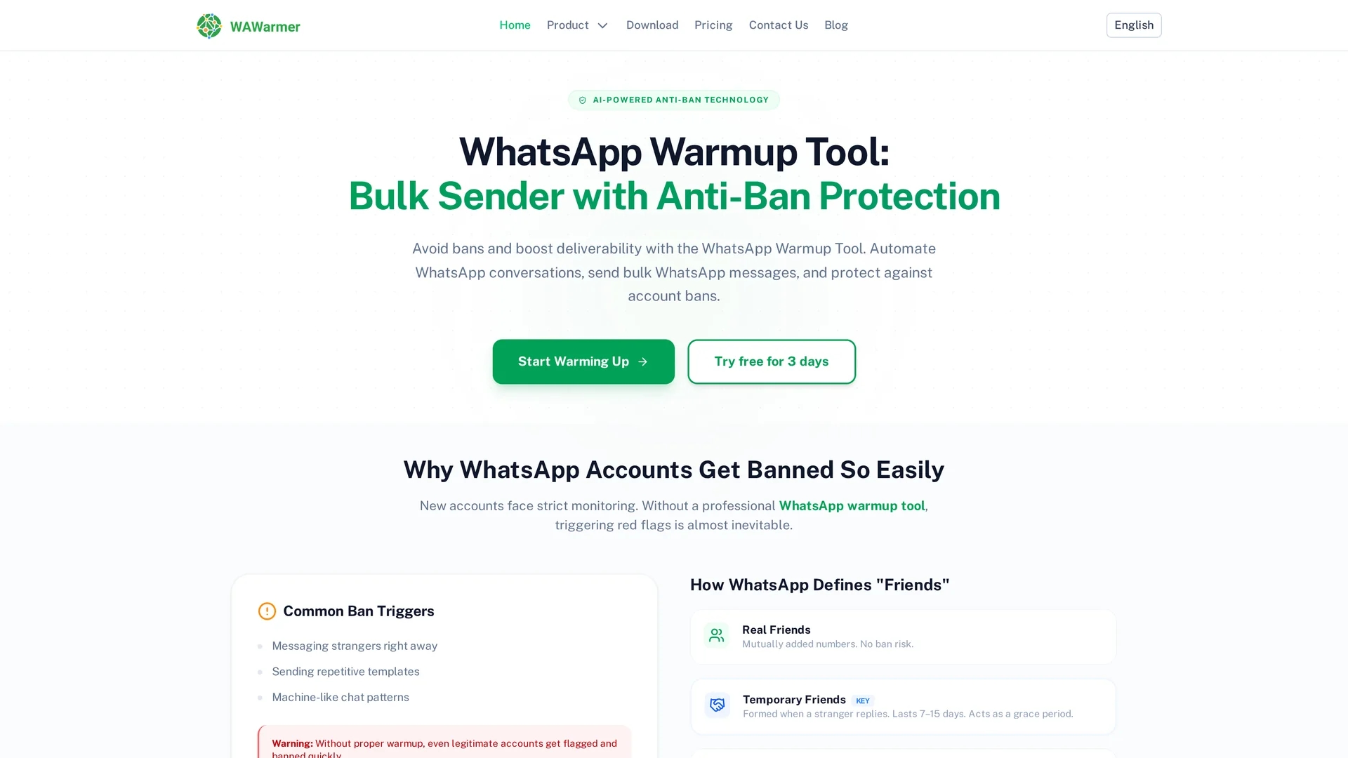 whatsapp-warmup-tool homepage