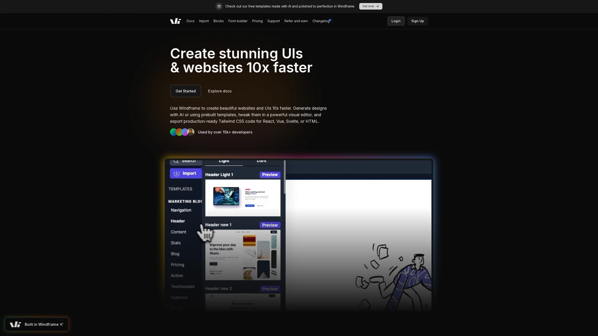 windframe homepage