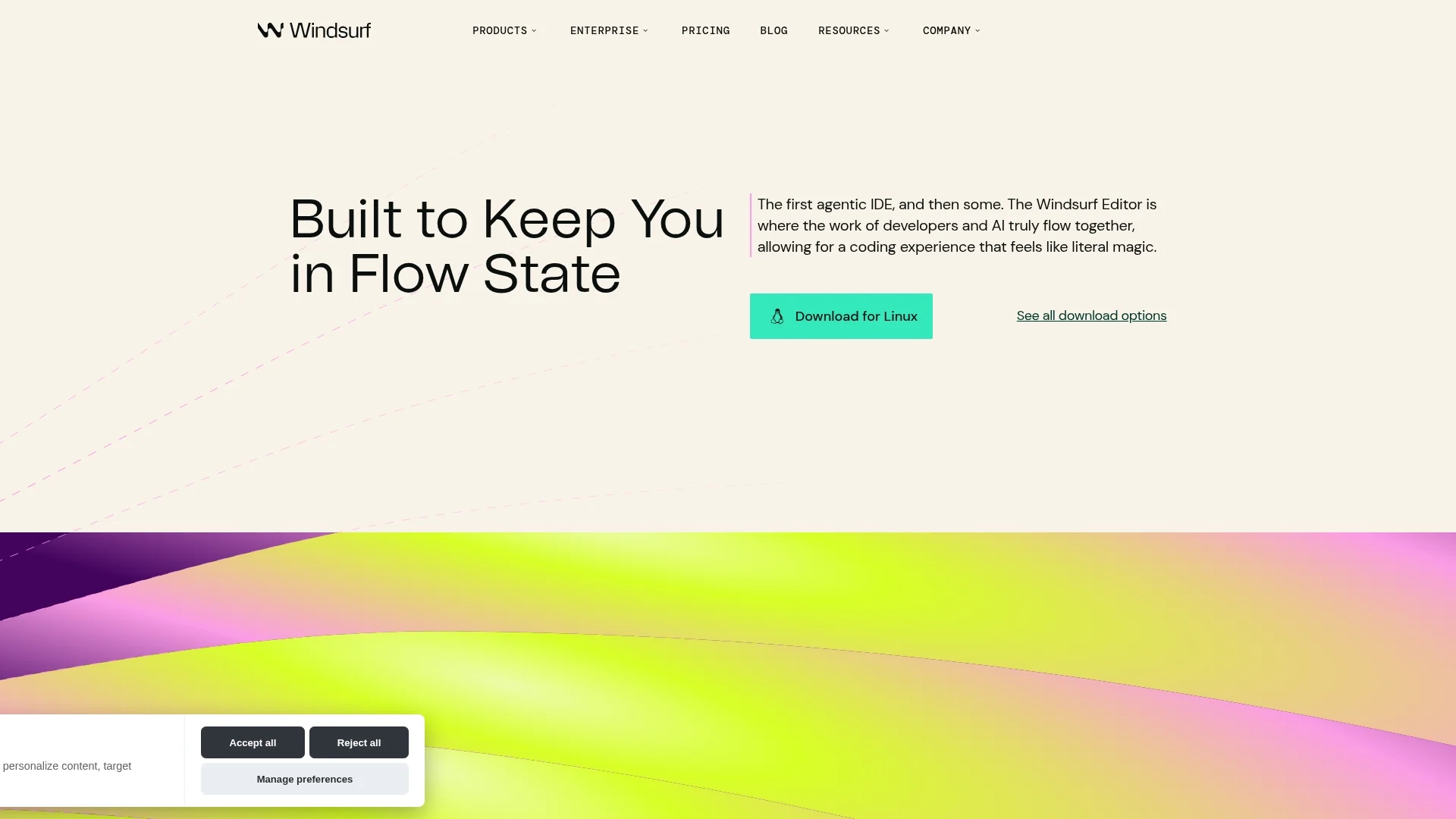 windsurf-ai-ide-codeium homepage