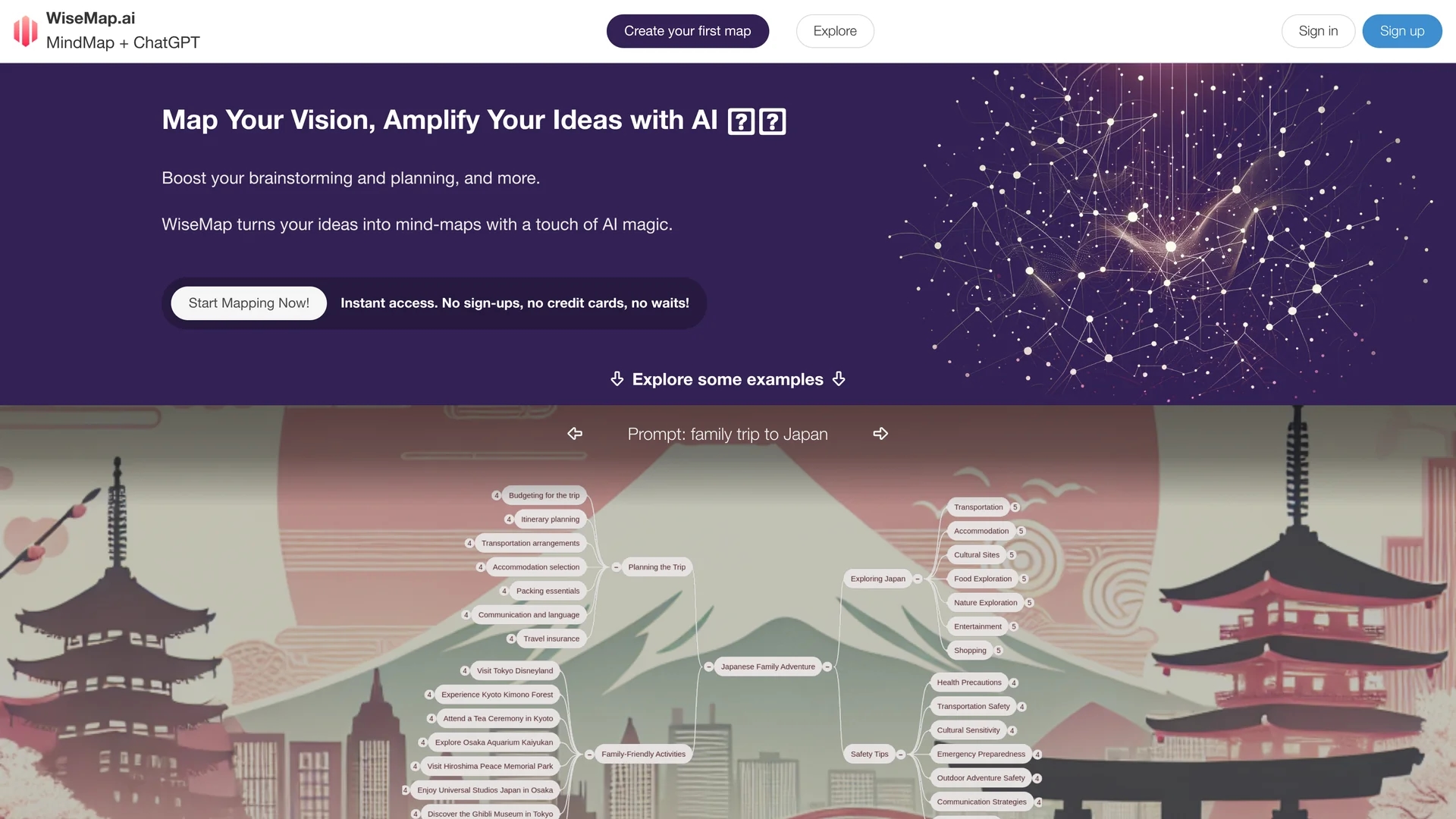 wisemap-ai homepage