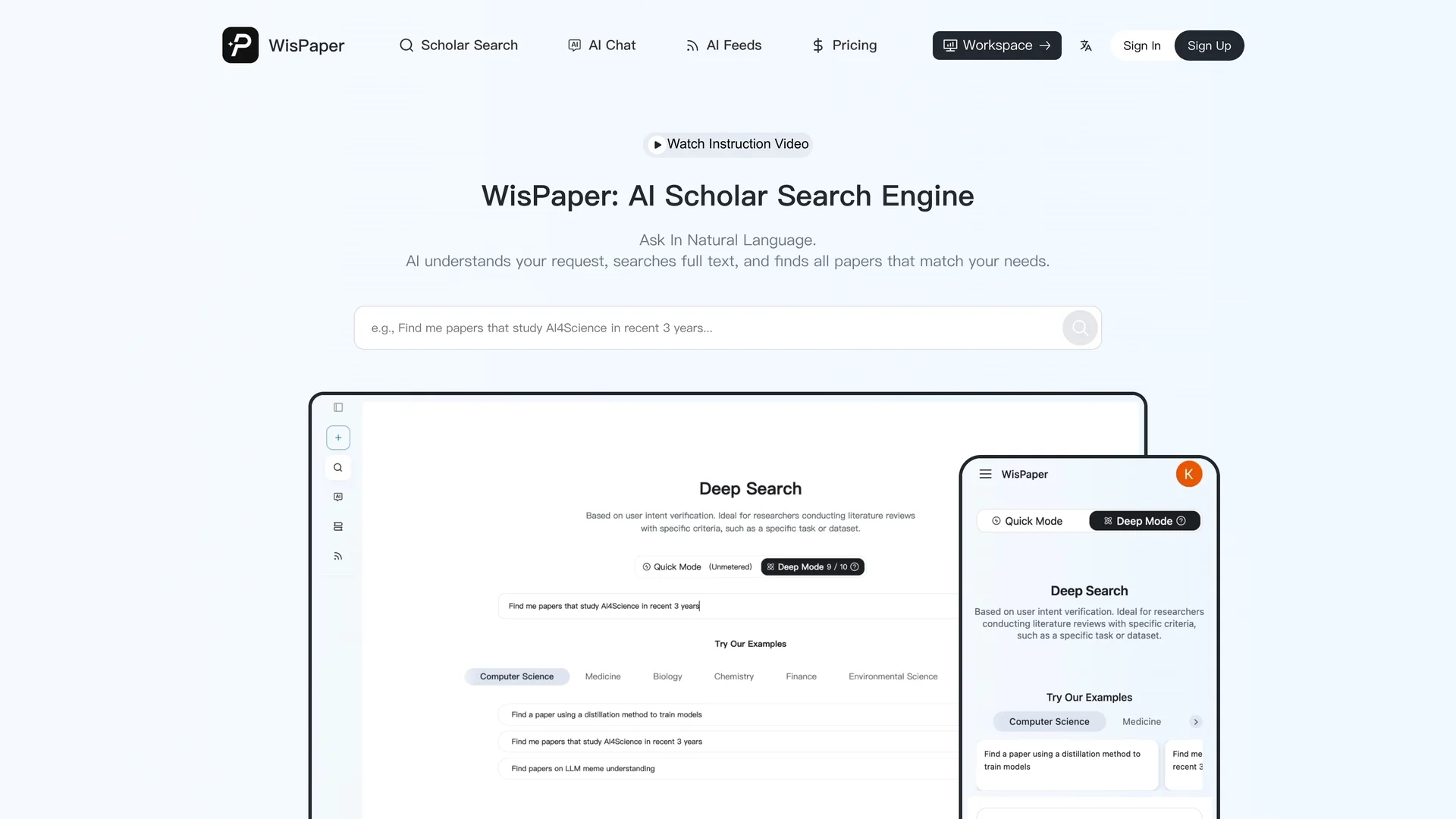 wispaper homepage