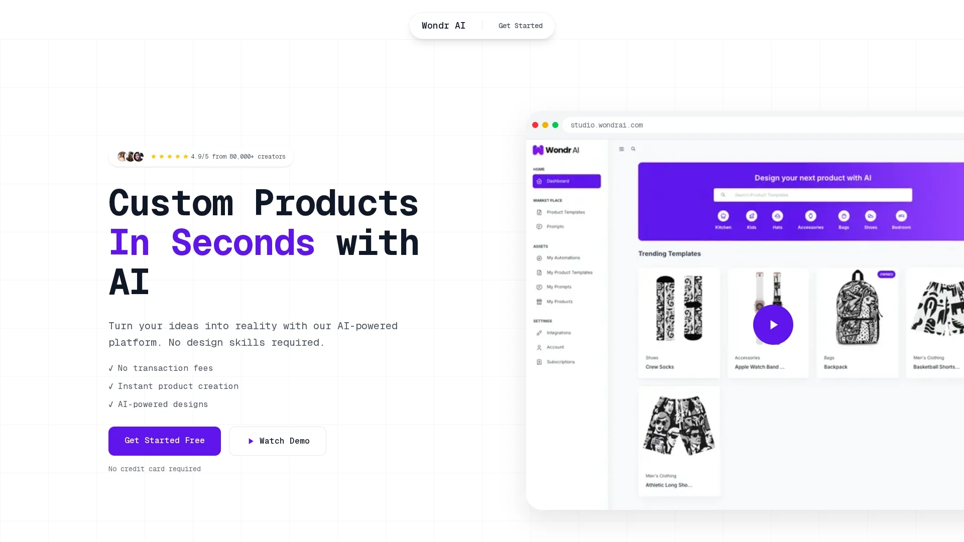 wondr-ai homepage