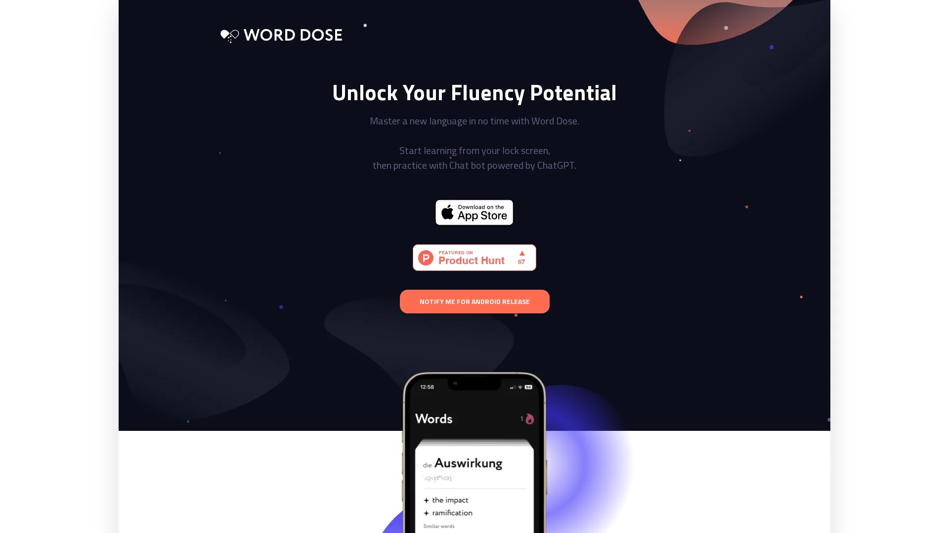 word-dose-german homepage