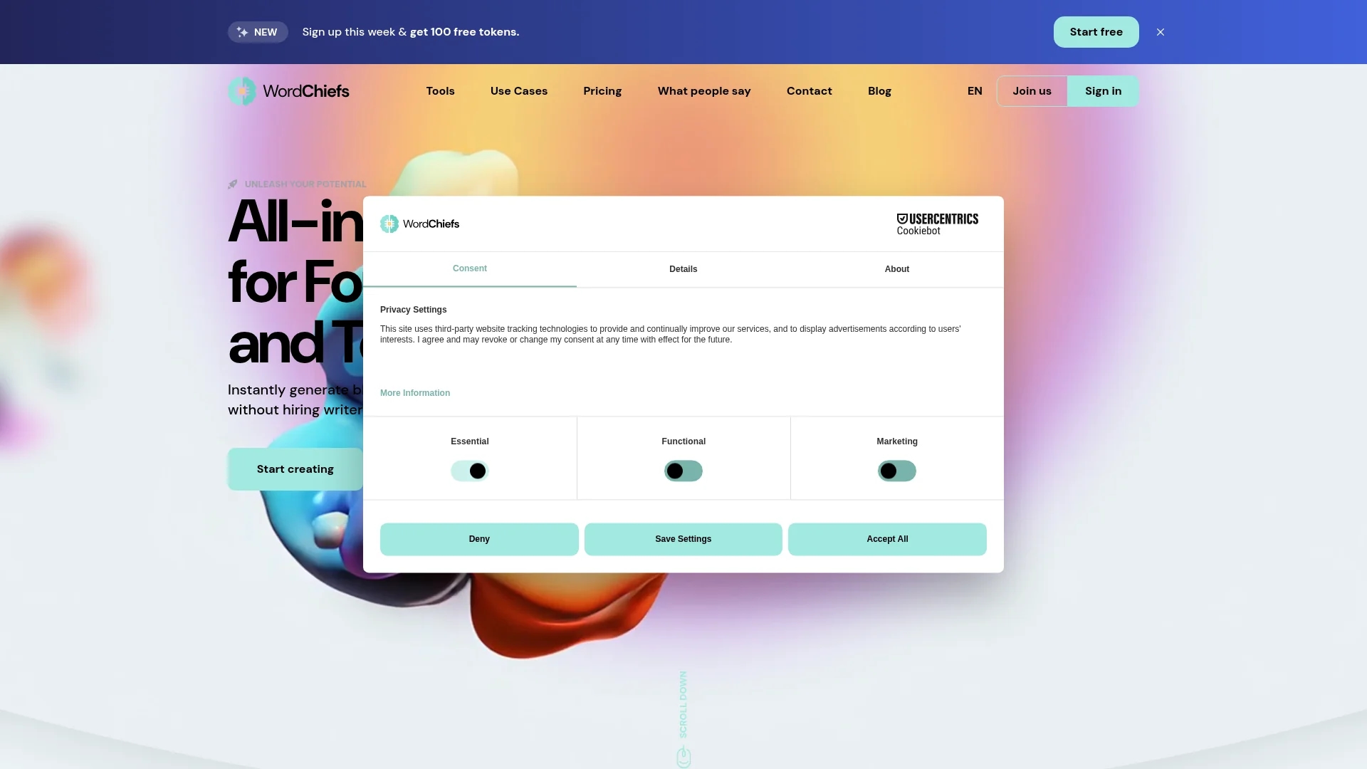 wordchiefs-com homepage