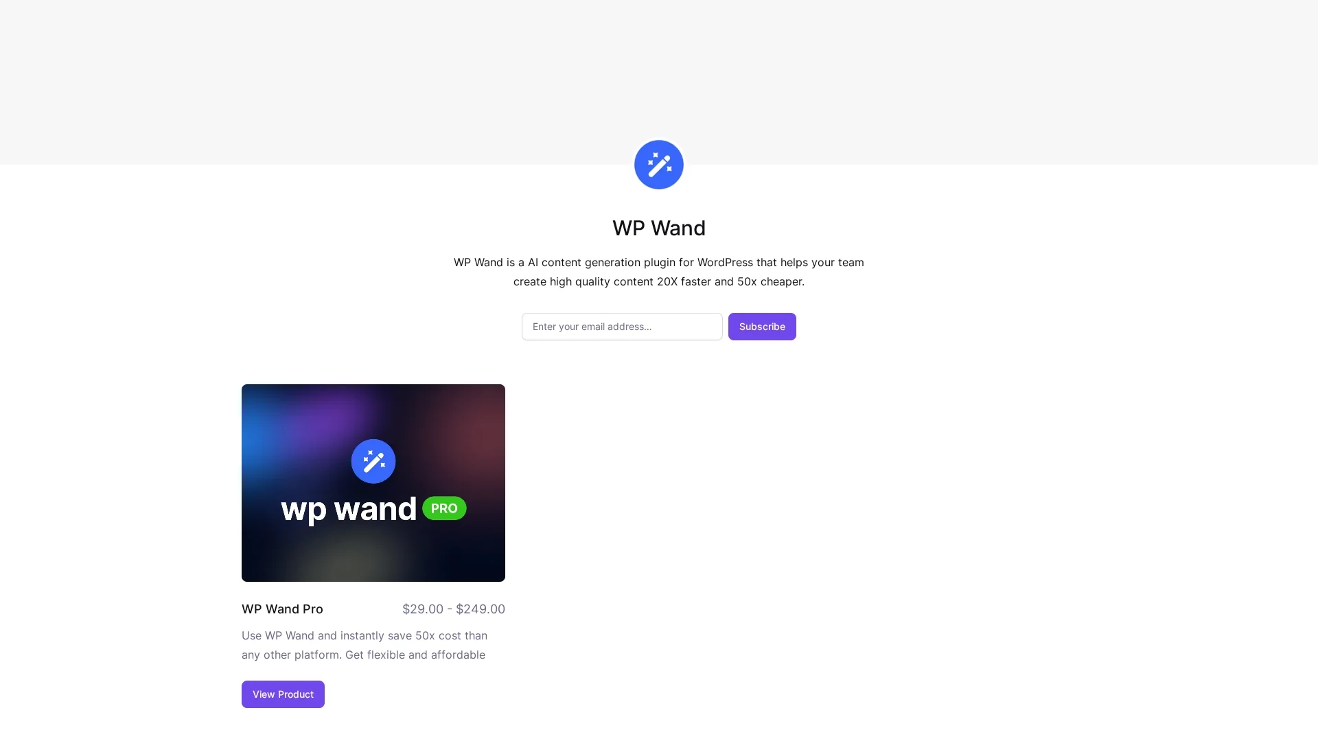 wp-wand homepage