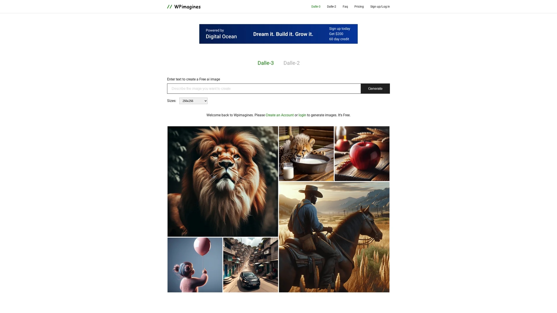 wpimagines homepage