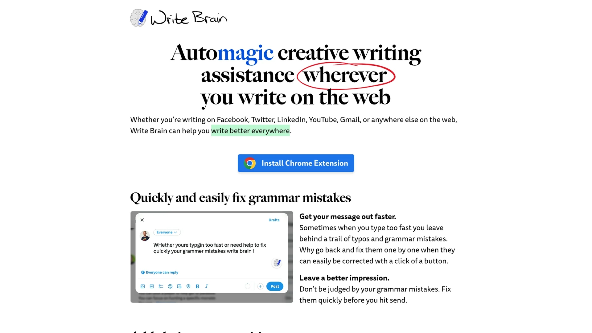 write-brain homepage