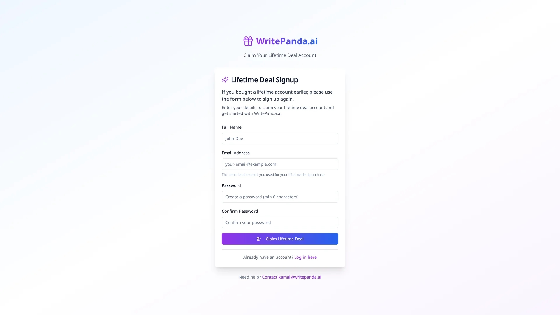 write-panda homepage