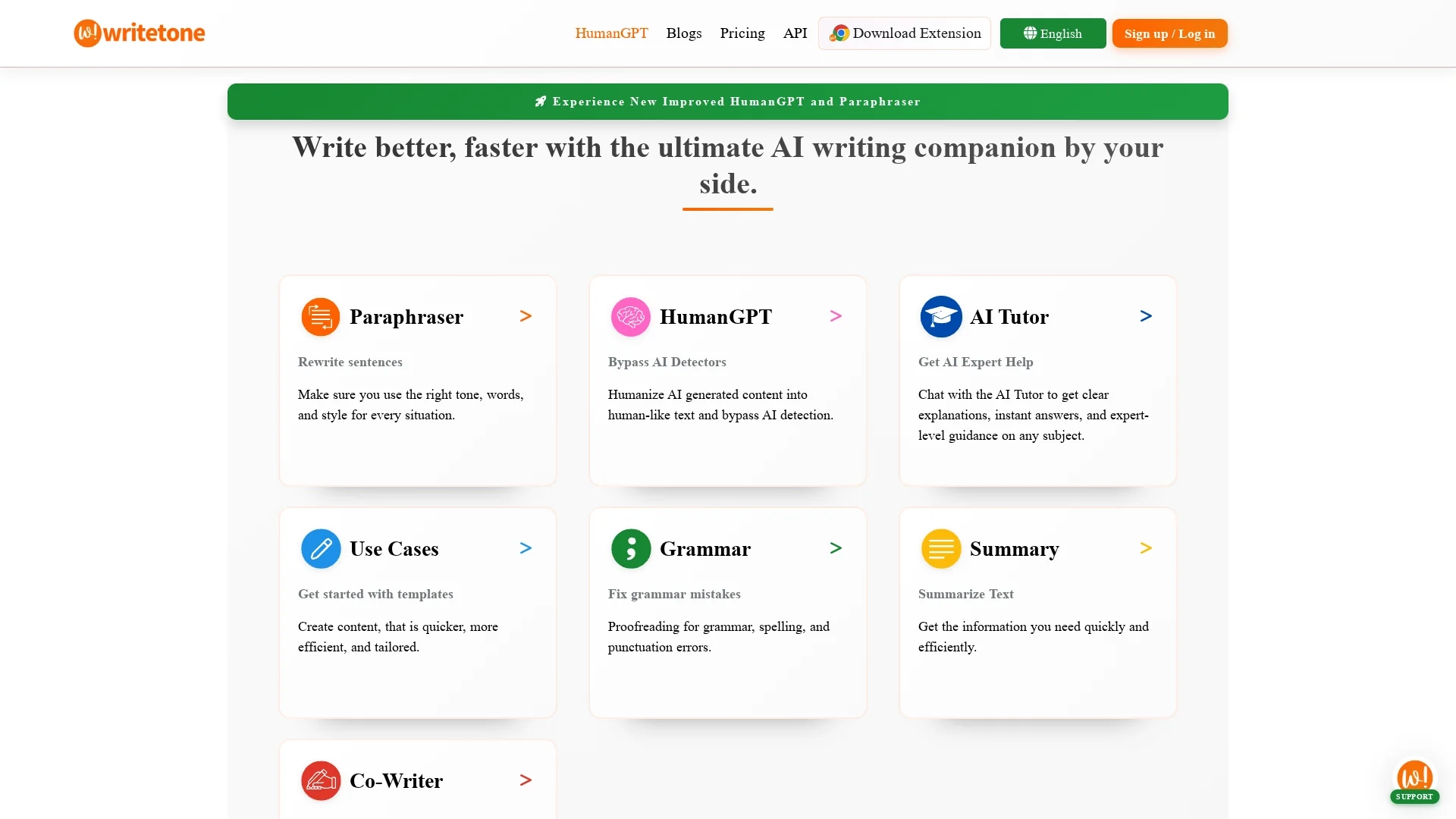 write-tone homepage