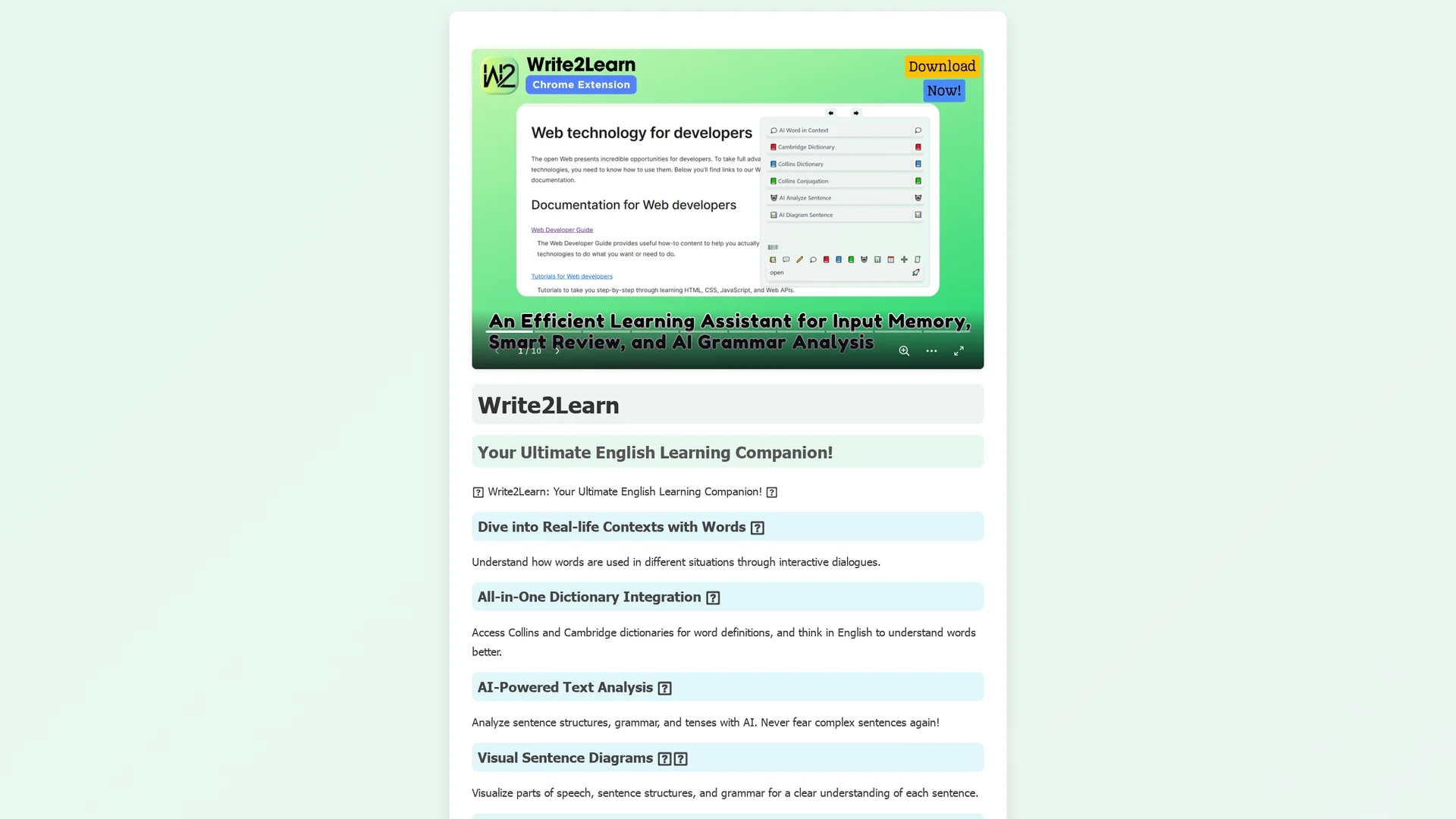 write2learn homepage