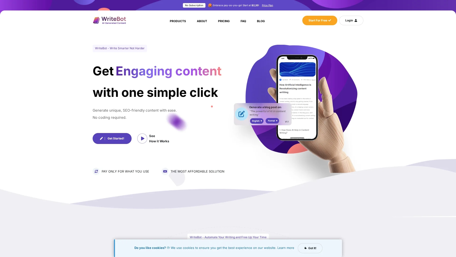 writebot-io homepage