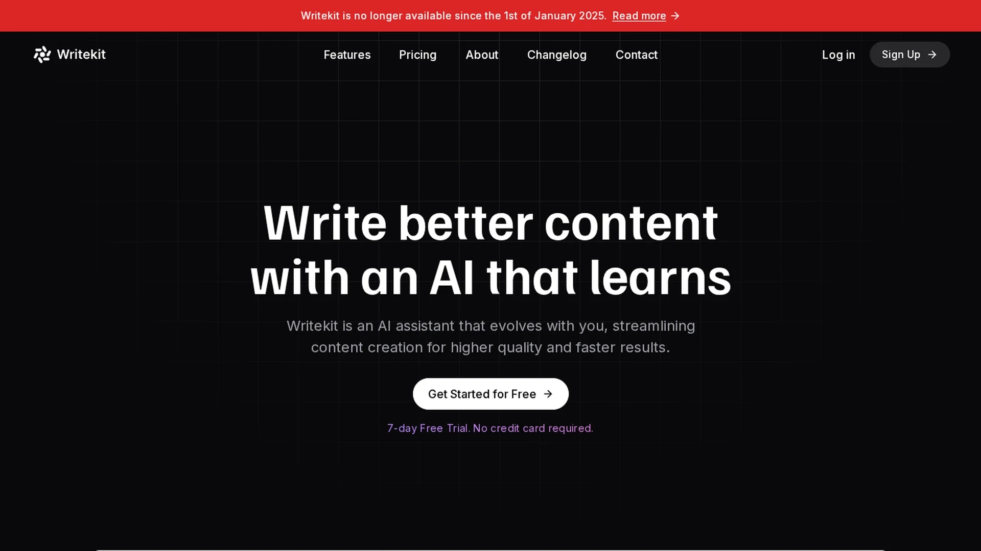 writekit homepage