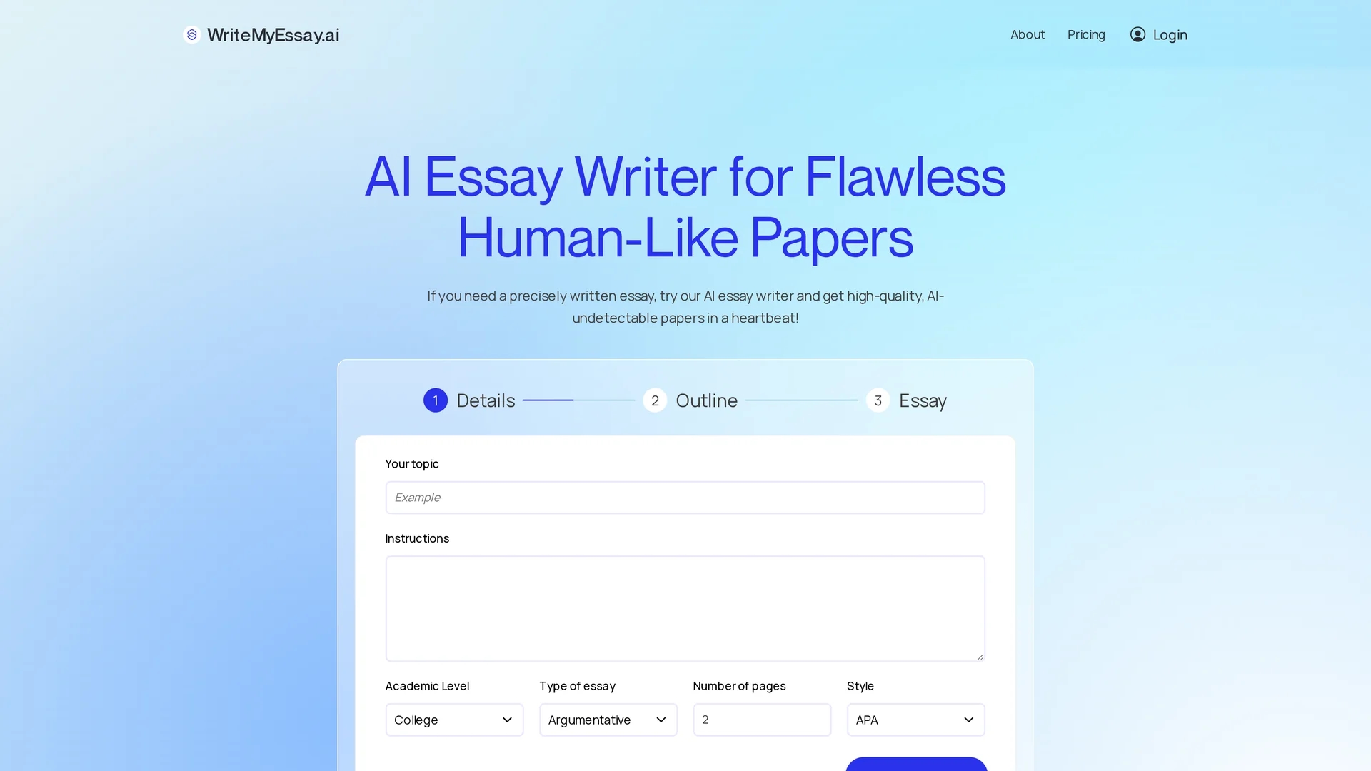 writemyessay-ai homepage